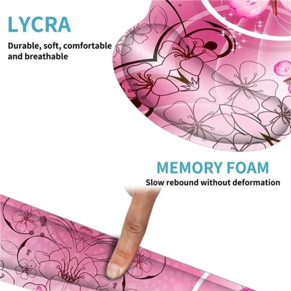 Keyboard Wrist Rest and Mouse Pad with Wrist Support, Memory Foam Set for Gaming - Picture 4 of 6